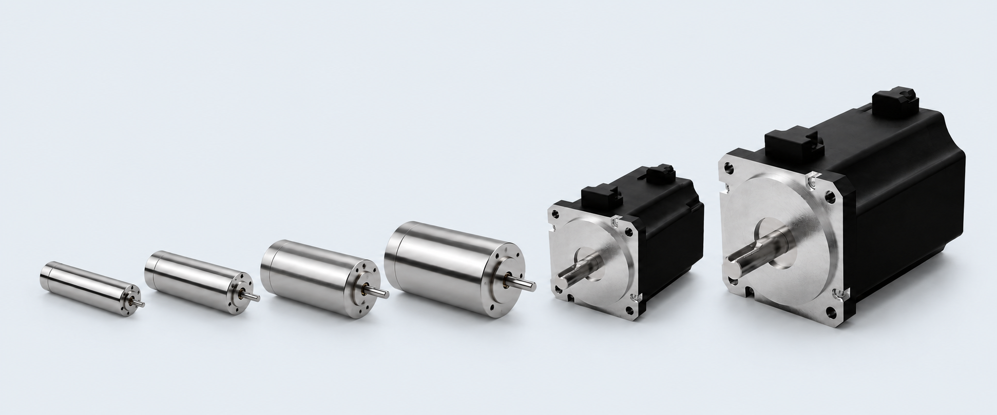 Coreless BLDC and closed-loop servo motor family from 16 to 80 mm diameter